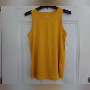 Old Navy NWT Slim Fit Med Yellow Mustard Tank Top